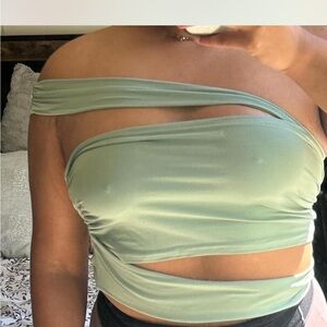 Stylish Green Women's Top